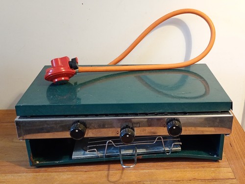 Vintage green camping stove - vintage,